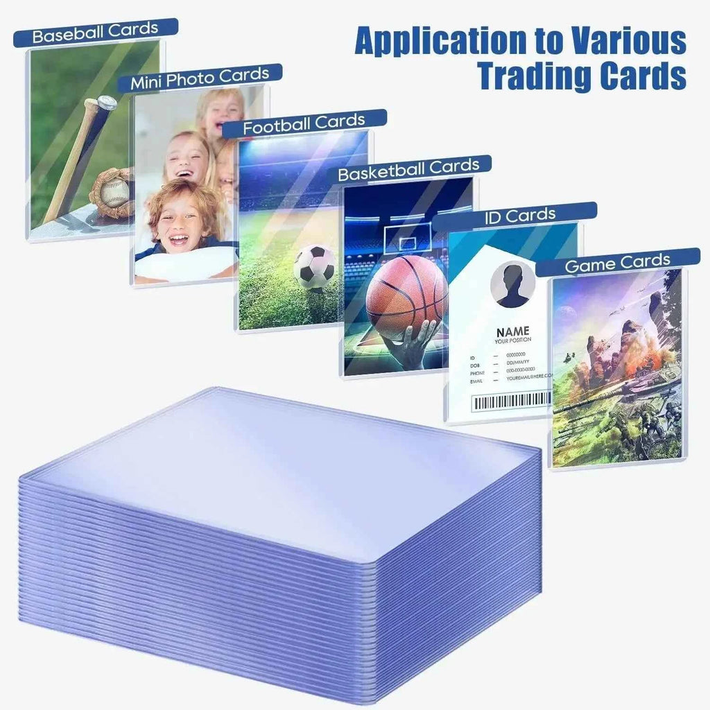 35PT Top Clear Loader Protective Trading Card Holder Hard Plastic Card Sleeves Holder for Baseball Card Sports Cards