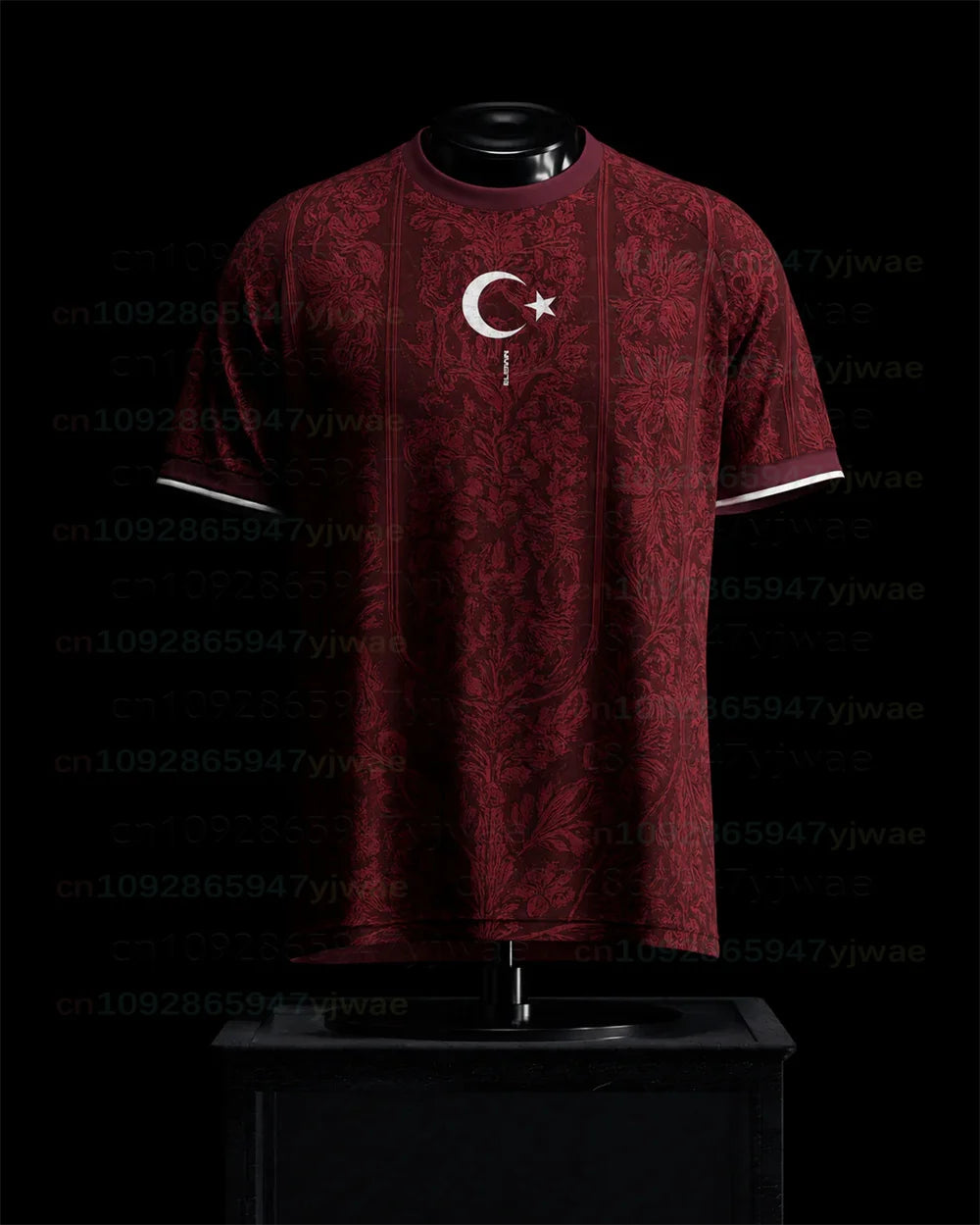 2026 New Turkey AY-YILDIZLILAR Vintage Floral Themed Football Jersey Breathable Quick-Dry Soccer Fans Family Men/Women/Child Top