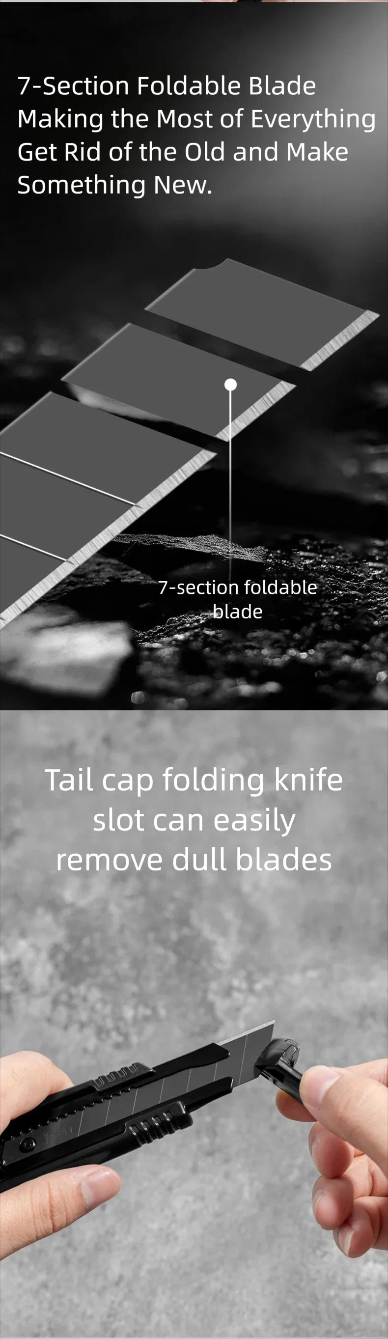 Deli Heavy Duty Utility Knife Sharp Black SK5 Carbon Steel Blades 9mm/18mm/Auto-Retractable Box Cutter for Cardboard Cartons