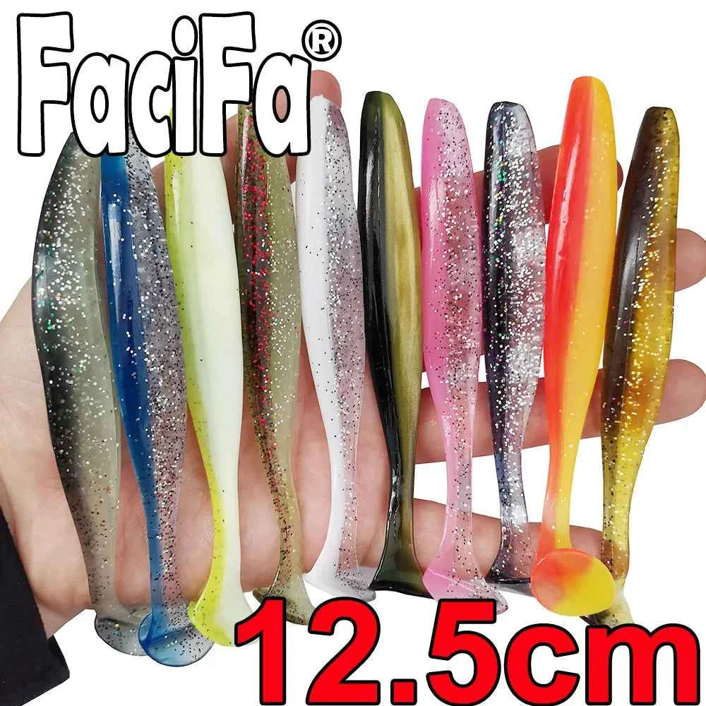 50pcs Soft Lure Silicone Bait Shad Wobbler Fishing lure Sea Worm Swimbait Streamer Silicone Lure spinnerbait Fishing accessories