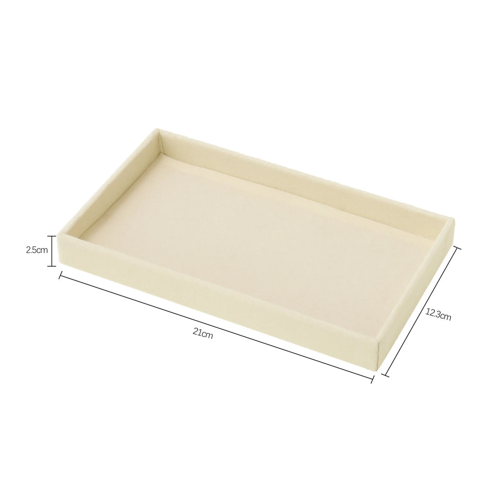 Velvet Jewelry Box Organizer DIY Earring Necklace Ring Jewelry Display Tray Portable Storage Box Jewelry Organizer Display Case