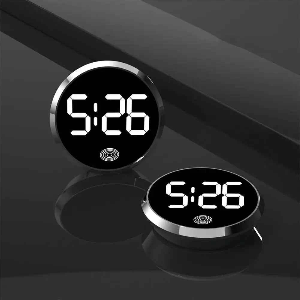 LED Car Clock Luminous Automobiles Internal Stick-On Mini Digital Clocks Auto Ornament Car Accessories