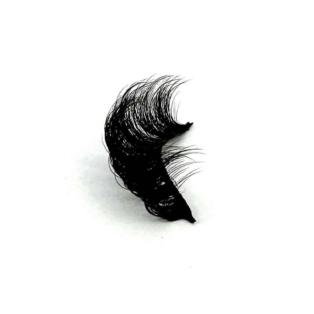 Cat Eye Eyelashes 3D Natural False Lashes D Curl Fluffy Soft Cross 5 Pairs Manga Lashes Wispy Natural Eyelash Extension Makeup