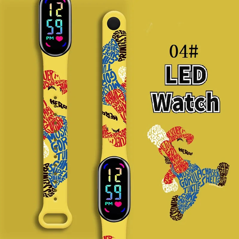 Kids LED Watch Touch Control Digital Watch Silicone Strap Waterproof Sport Wristwatch for Boys Girls Children Birthday Gift