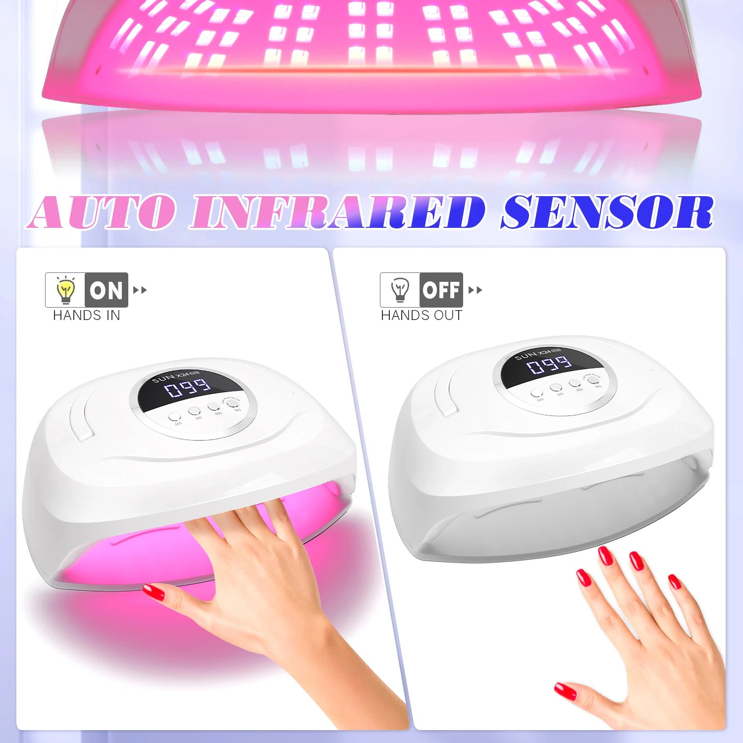380W UV LED Nail Drying Lamp Professional UV Nail Lamp for Fast Curing Gel 84LEDS Gel Polish Drying Lamp With Lntelligent Sensor