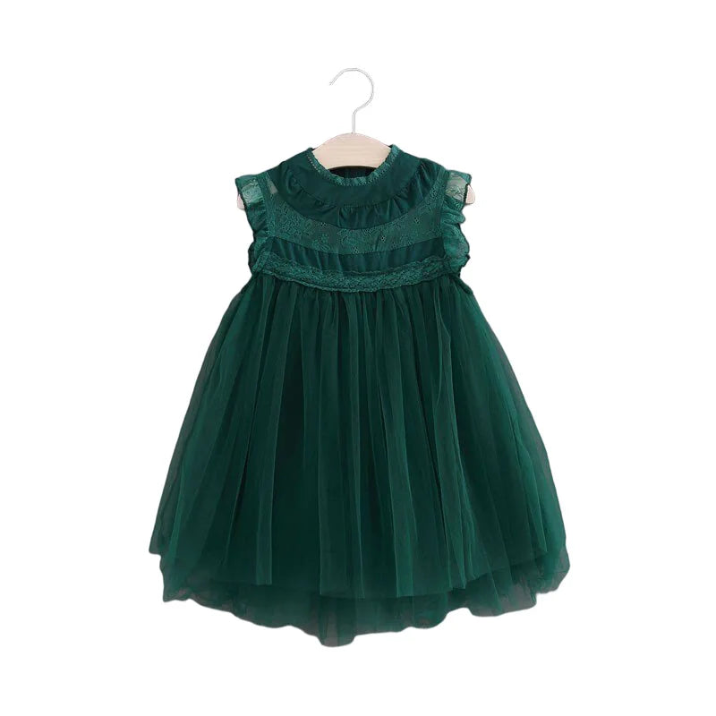 Bohemia Summer Dress For Girls Tulle Lace Sleeveless Princess Flower Girls Wedding Birthday Ball Gown Party Dresses Clothes