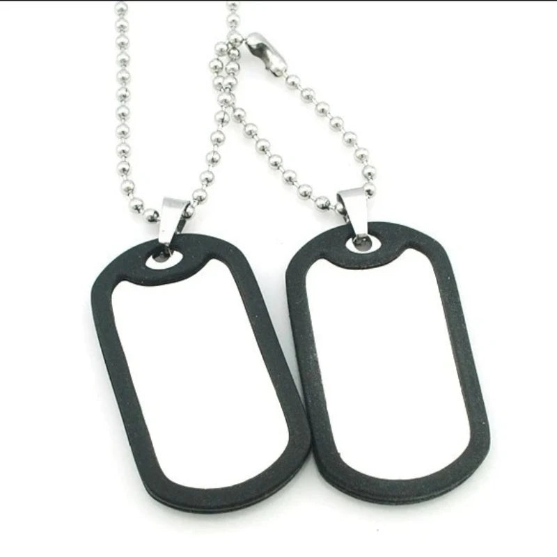 Customized ID Double Dog Tag Military Soldier Circle Pendants Titanium Steel Personalized Necklace Fashion Jewelry Free Carving