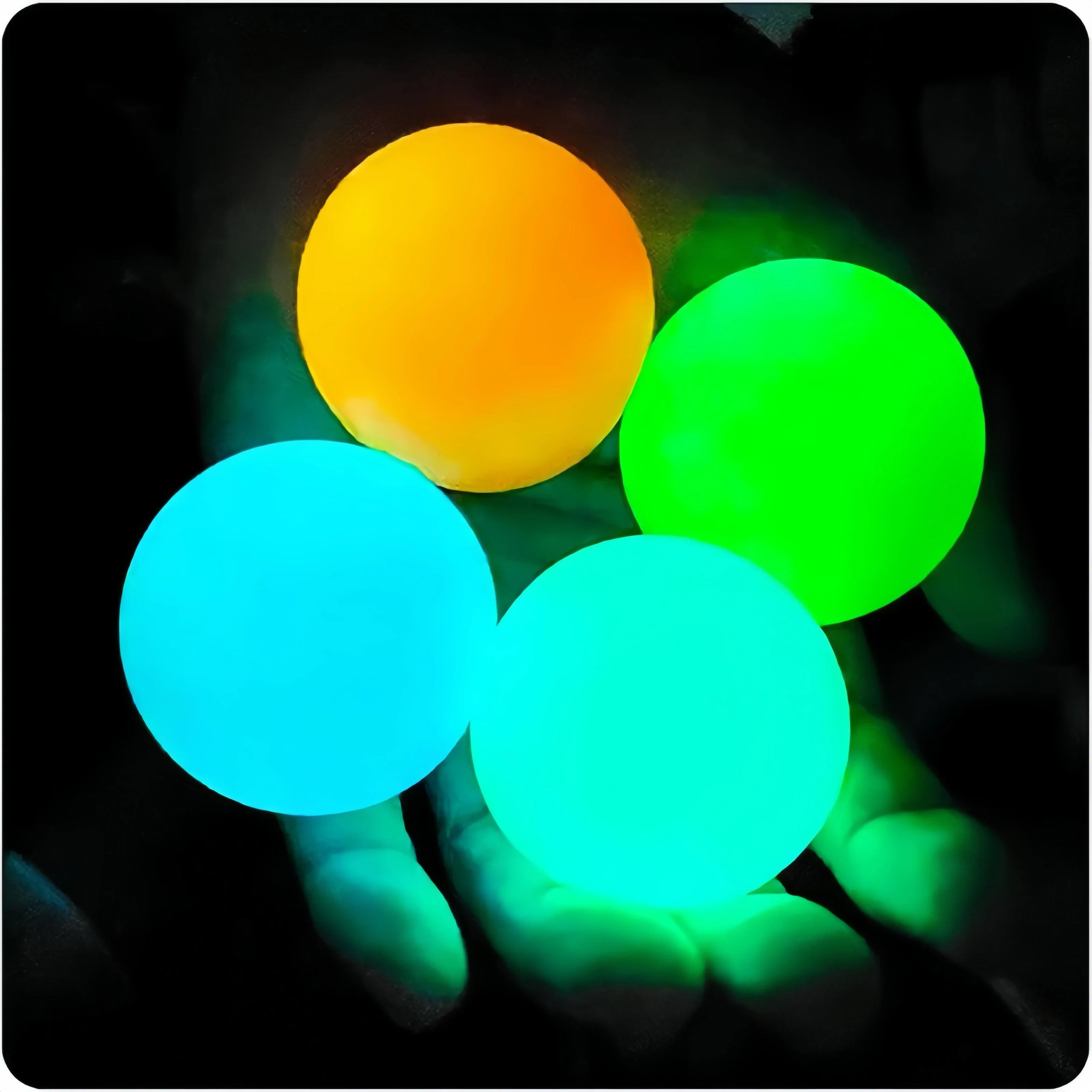 1PC Glow in the Dark Bouncy Ball, Rubber Stress Relief Toy for Kids, Birthday Party Favor, Valentine Gift, Classroom Prize