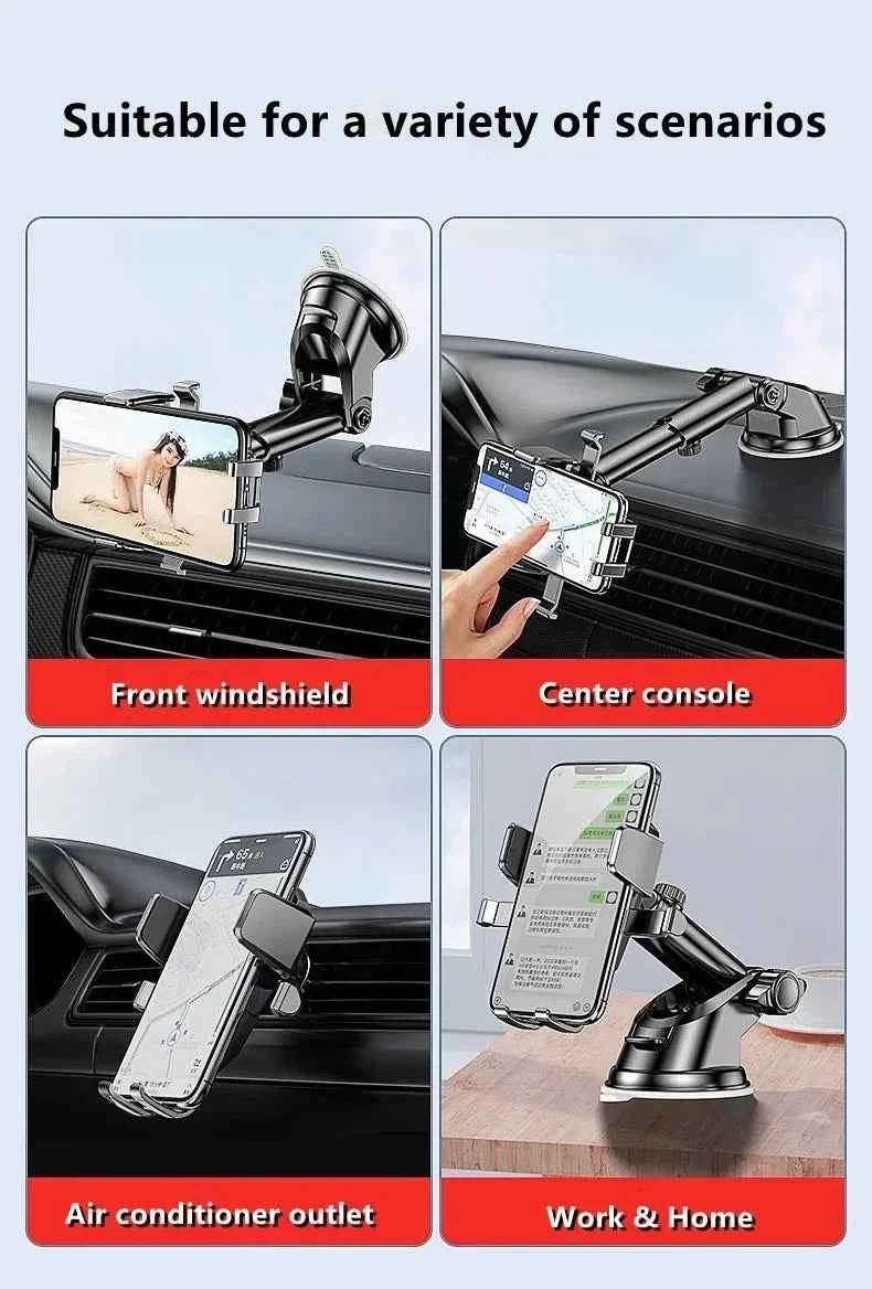 Universal Suction Cup Car Phone Holder Mount Stand for iPhone Samsung Xiaomi Huawei - Mobile Phone Sucker Support Bracket