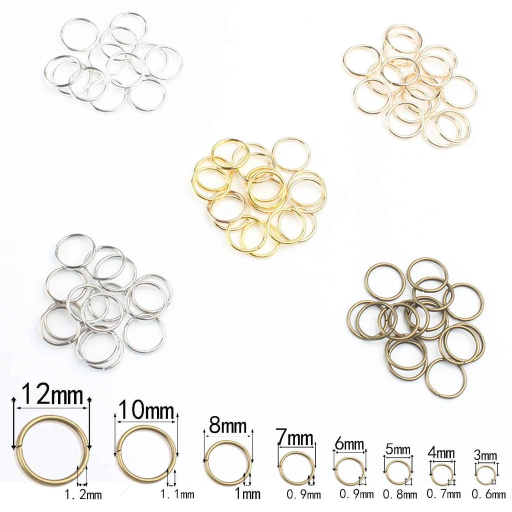 3-12mm Gold Silver Color Loops Open Jump Rings Metal Split Rings Connectors For Diy Jewelry Finding Making Accessories Supplies