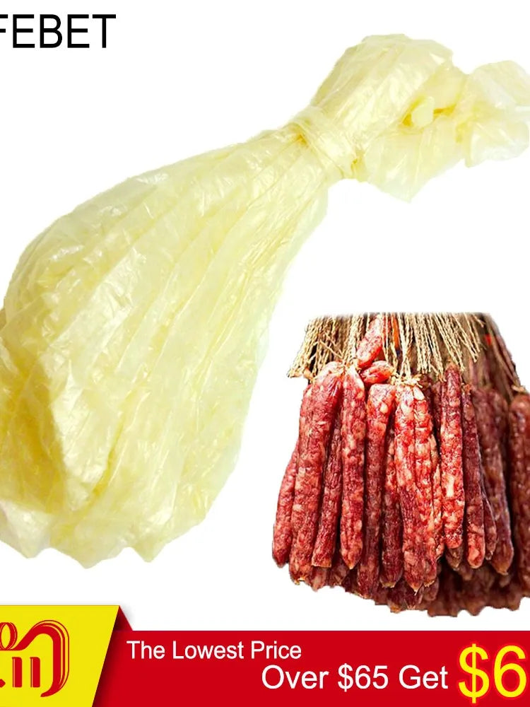 40mmx8M BBQ Casings for Sausage Salami Hot Dog Tools Meat Grinder Poultry Tools Sausage Packaging Tools Kitchen Tools
