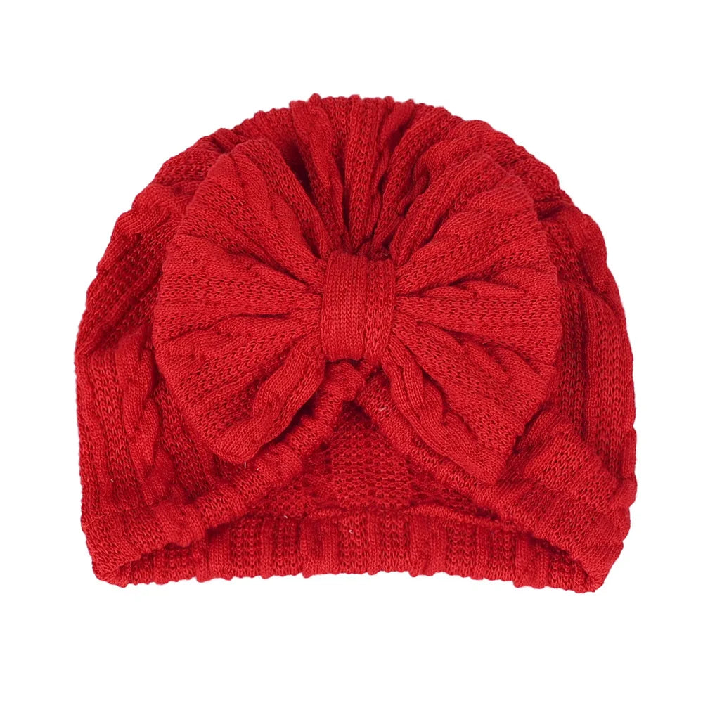 New Baby Hat For Newborn Infant Bows Turban Cap Autumn Winter Soft Baby Girl Bonnet Beanie Headwraps