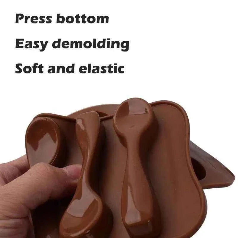 1 Pcs Mold Silicone Baking Cake Decorating Cake Chocolate Mold DIY Six Spoons Mould Bakery Accessories Kitchen tools