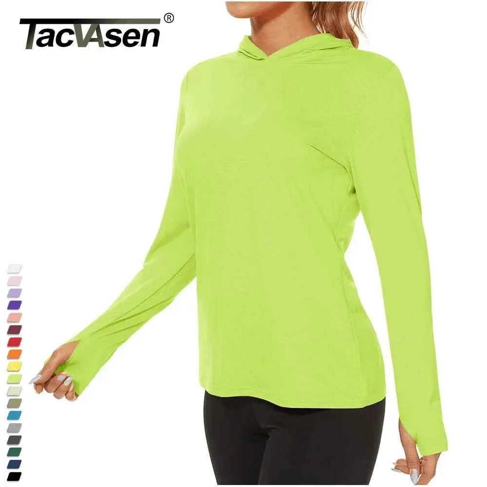 TACVASEN Summer UV/Sun Protection Outdoor Hooded T-shirt Women's Hoodie Shirt UPF 50+ Long Sleeve Fishing Hiking Athletic Shirts