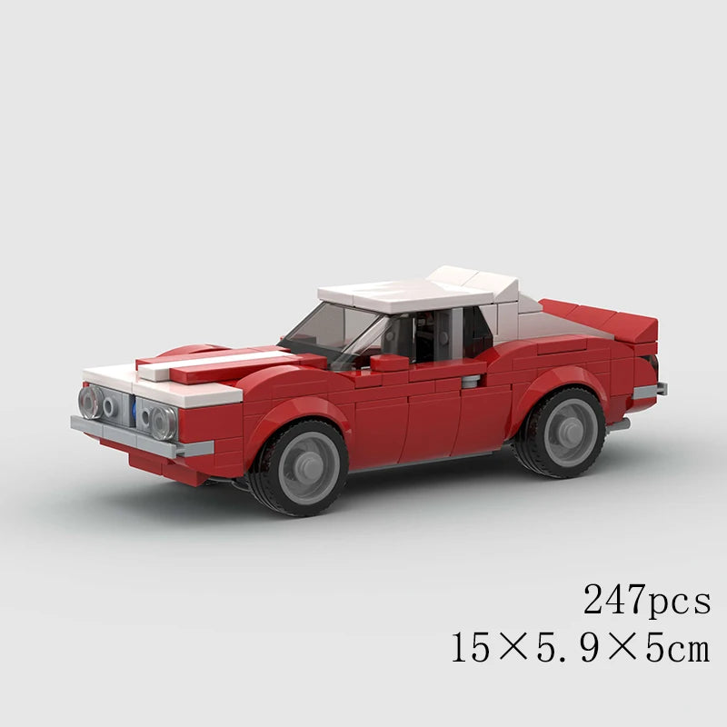 MOC Car Speed RX7 AE86 Chiron R8 Creative Racing Vehicle Model Building Block Super Race brick City Rally Sport Toy Technical