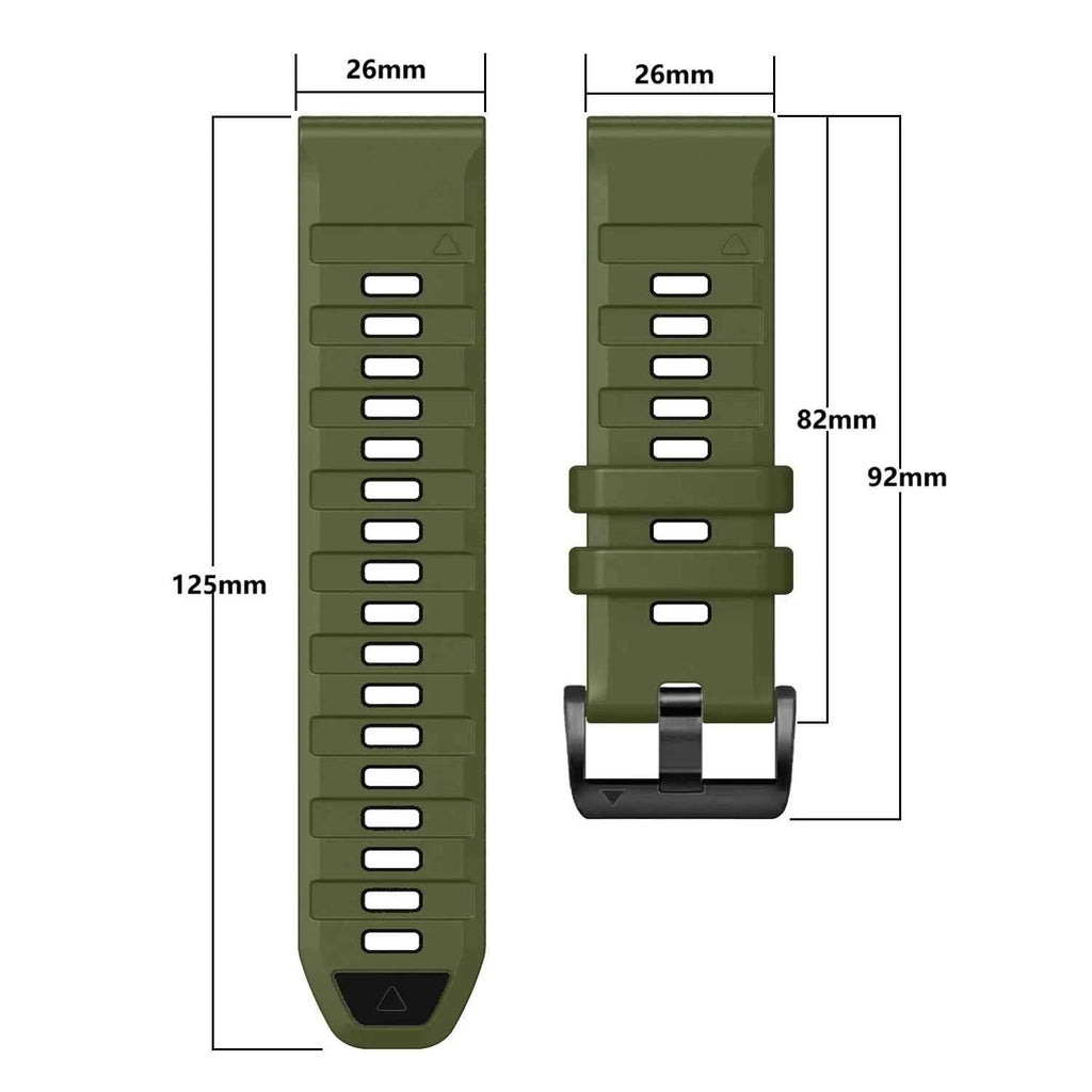 QuickFit 22mm 26mm Fenix8 Watch Band For Garmin Fenix E 8 47mm 51mm 7 7X 6 6X/Epix Pro/Enduro 3 Two-Tone Silicone Strap Bracelet