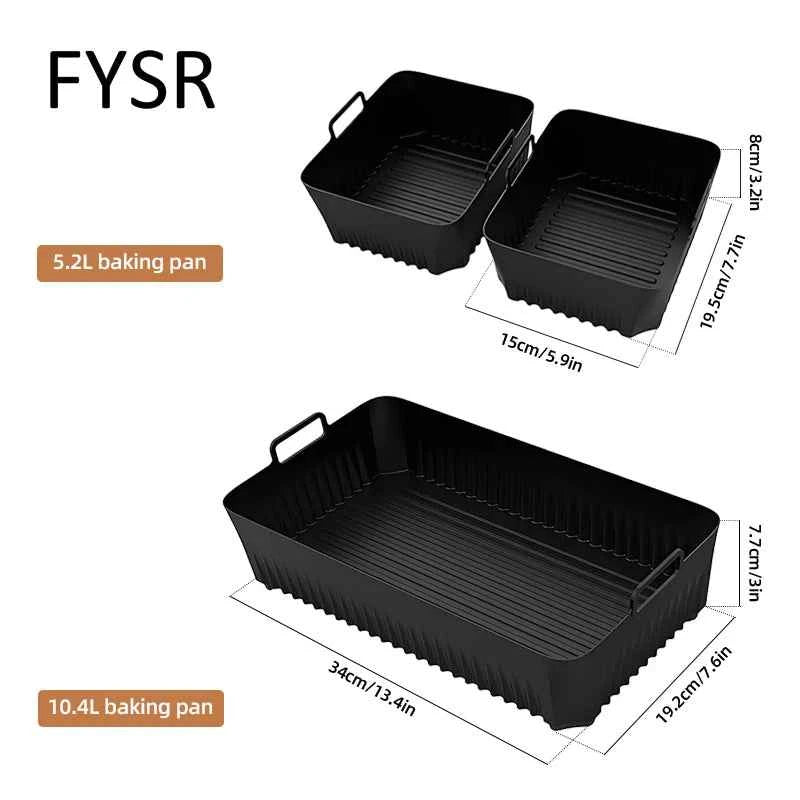 Hot Rectangle Air Fryer Silicone Liners for Ninja DZ071/AF500UK Air Fryer Basket Replacement Dishwasher Safe Air Fryer Liners