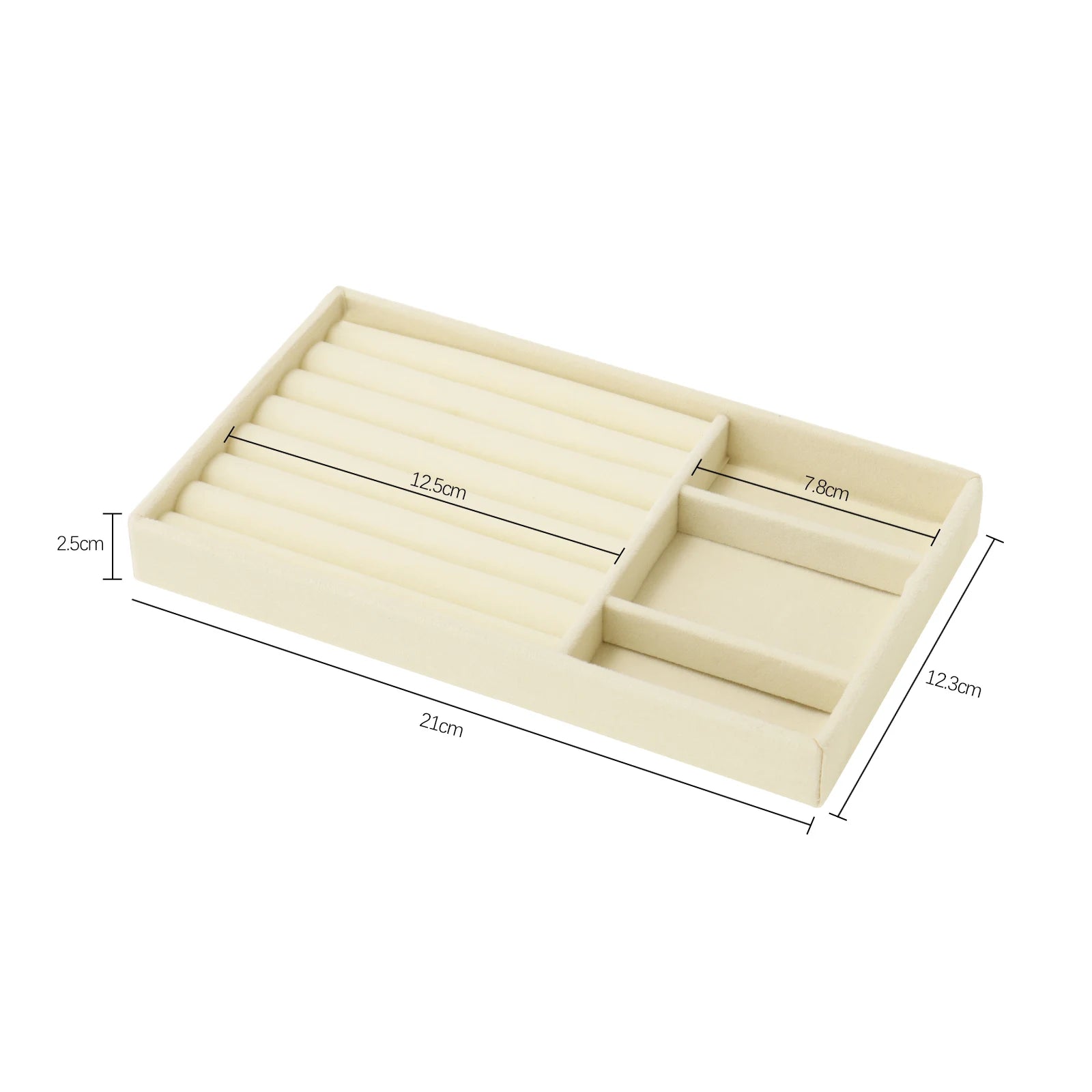 Velvet Jewelry Box Organizer DIY Earring Necklace Ring Jewelry Display Tray Portable Storage Box Jewelry Organizer Display Case