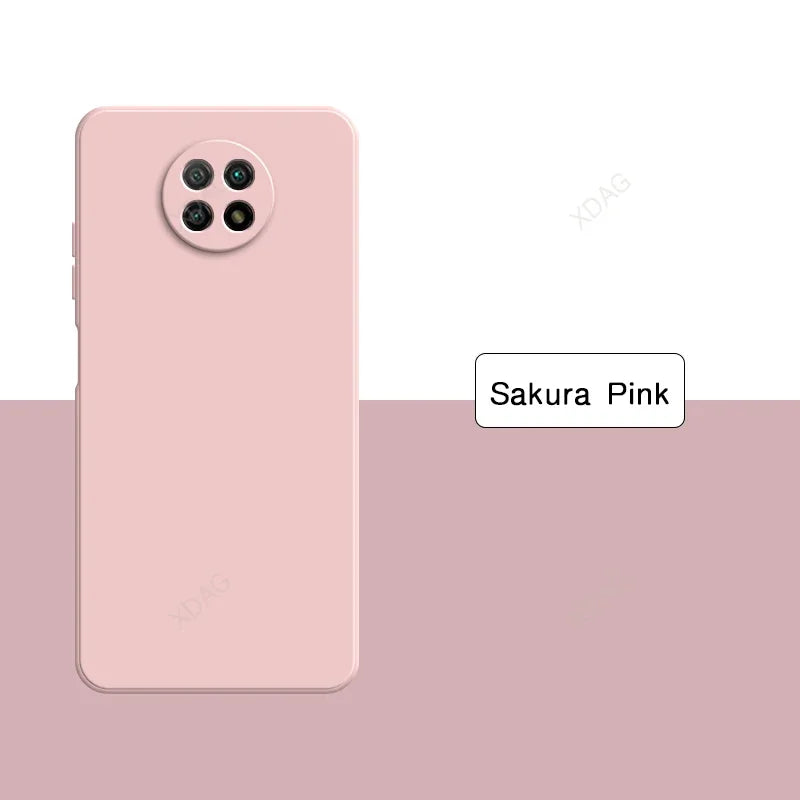Original Basic Phone Case Cover for Xiaomi Redmi Note9 Note 9T 9 Pro 9Pro Max 9S 5G Square Silicone Soft Back Fundas Accessories