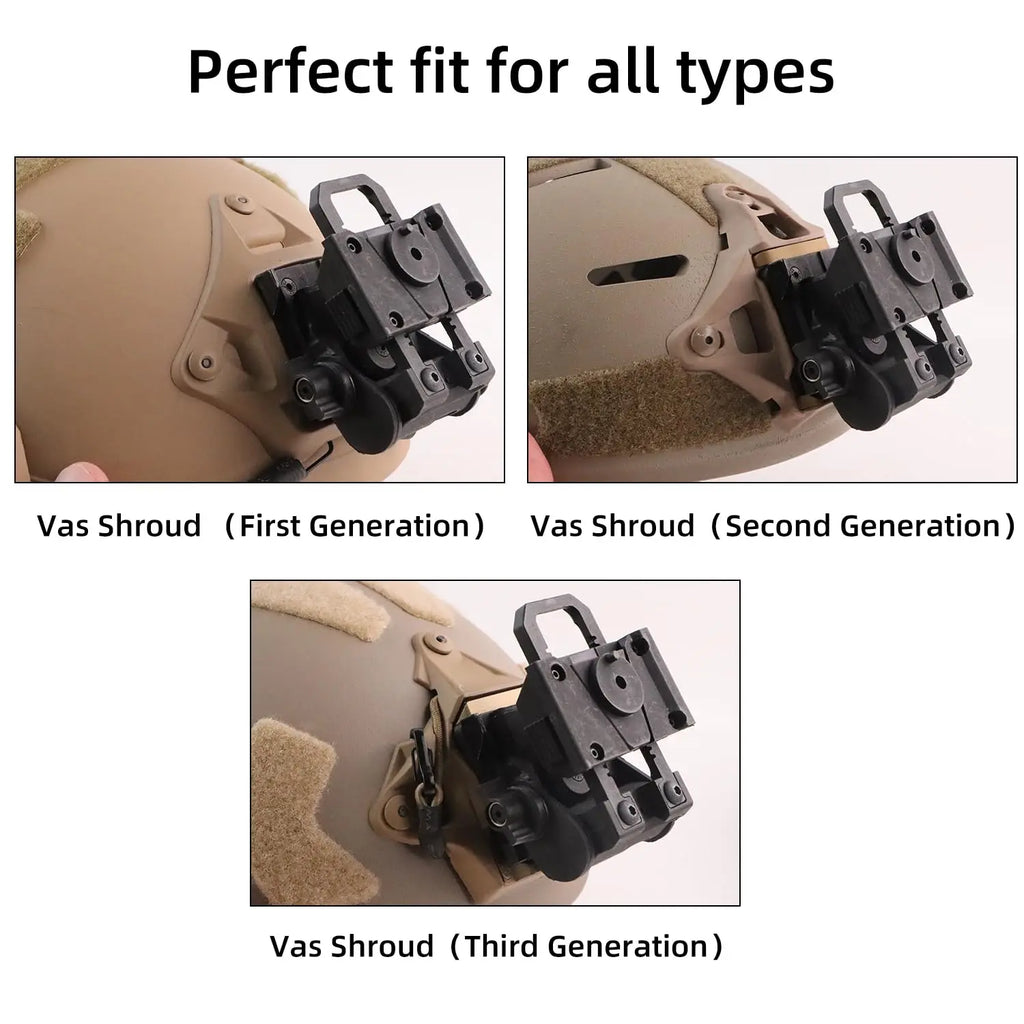 BOOIU New L4G24 NVG Tactical Helmet Mount Metal/Nylon Holder Bracket For PVS15/18  Goggles Night Vision Stent Helmet Accessories