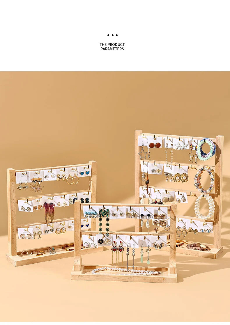 Jewelry Organizer Multi Tiers Jewelry Holder Jewelry Display Stand Earring Holder with Hooks for Rings Bracelets Showcase