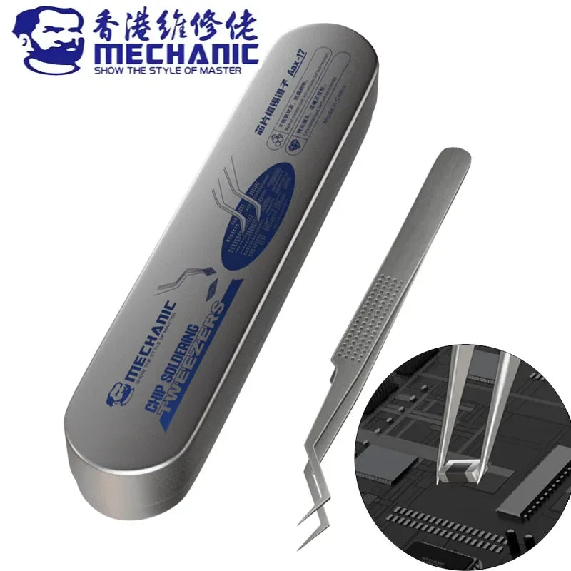 MECHANIC Aax-17 tin positioning tweezers for precise clamping of tin wire, non-slip and wear-resistant, made of steel