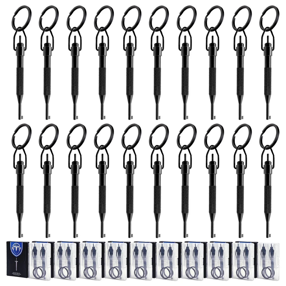 10/4/2Pcs Rotating Handcuff Key High Carbon Steel Alum Alloy w/Key Ring Fit Standard Police Cuffs