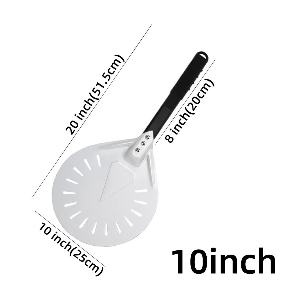 7 8 9 10 Inch Long Pizza Peel AdjustableTurning Shovel Spatula Baking Tool  Kitchen Utensils Nonstick Big Pizza Turner for Oven