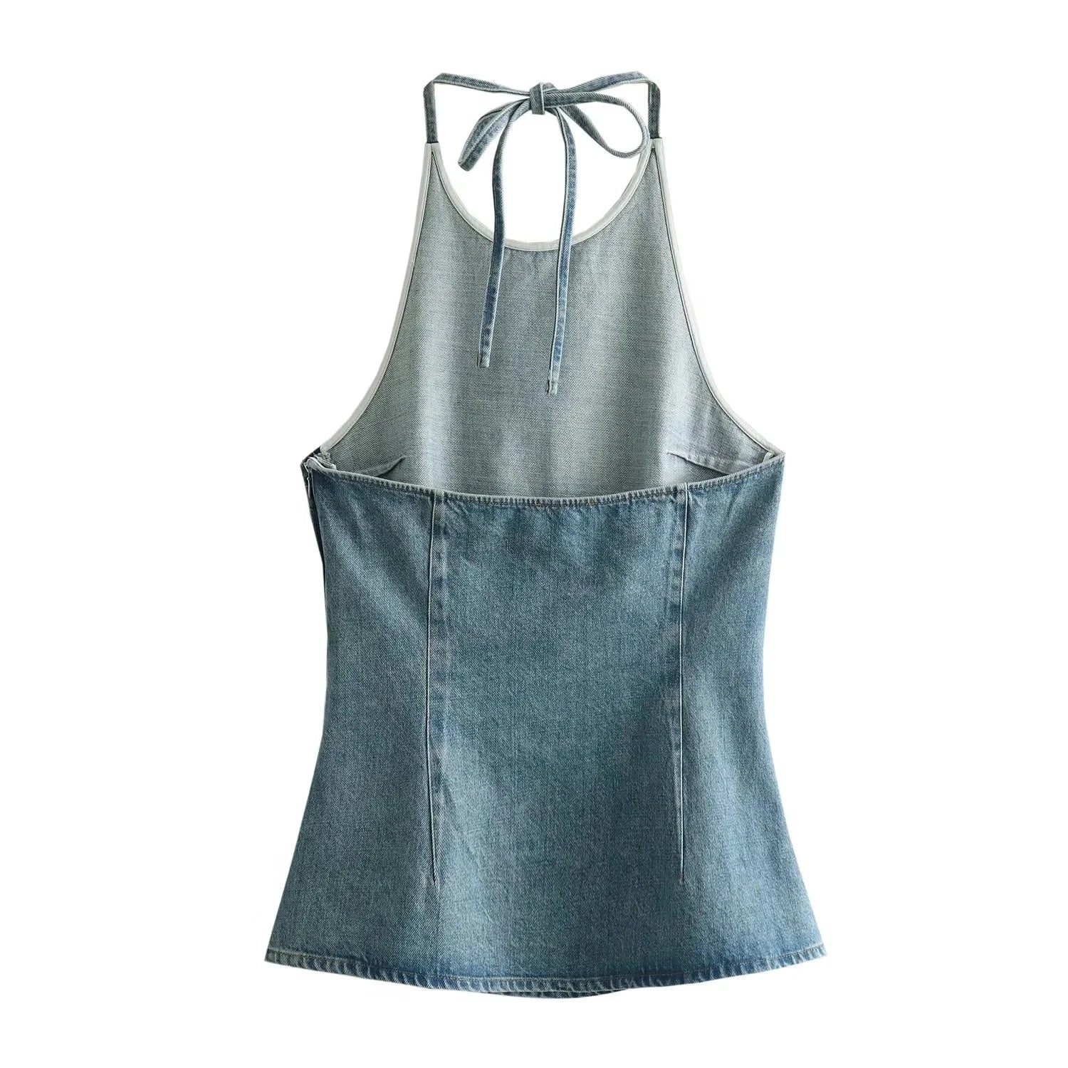 Faionable Versatile Women's Denim Vest S4290 Sexy Top for All Seasons Spring Summer Autumn Winter by WMDR