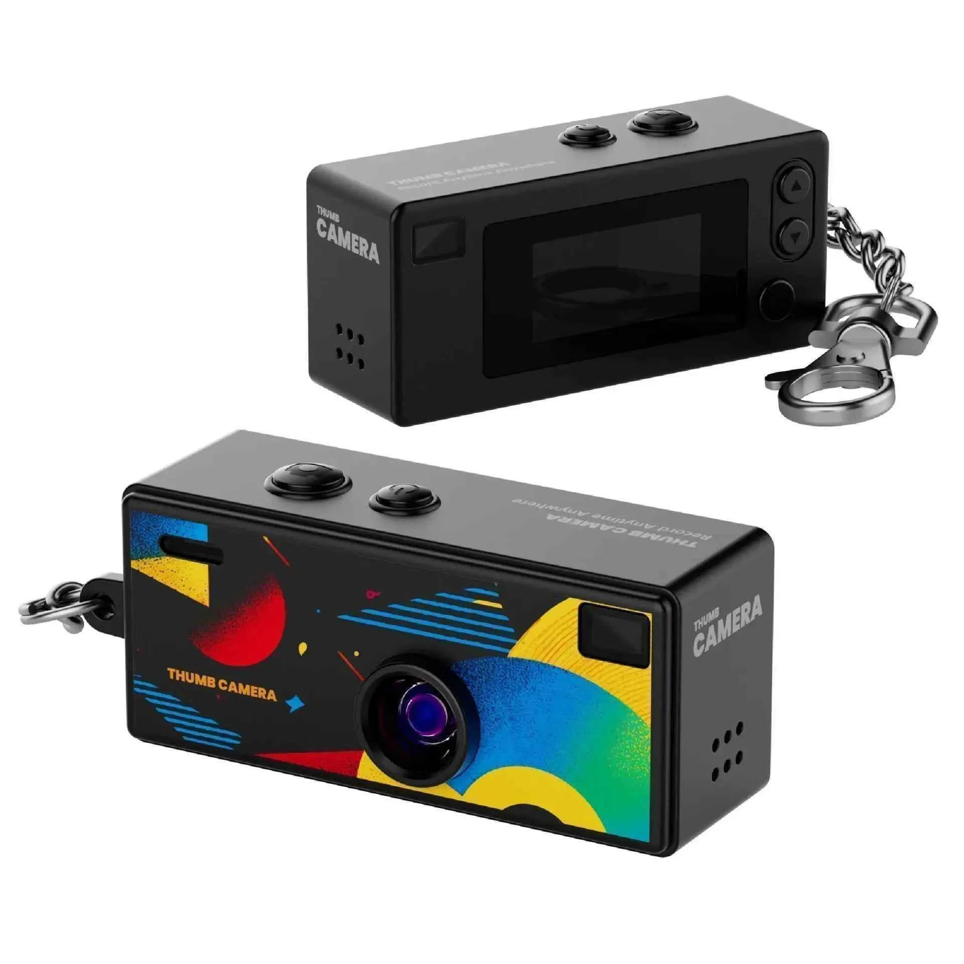 Thumb Camera 1080P FHD, 130° Wide-Angle Lens with AF Autofocus & Fill Light, Portable Mini Camera with TFT LCD Screen mini CCD