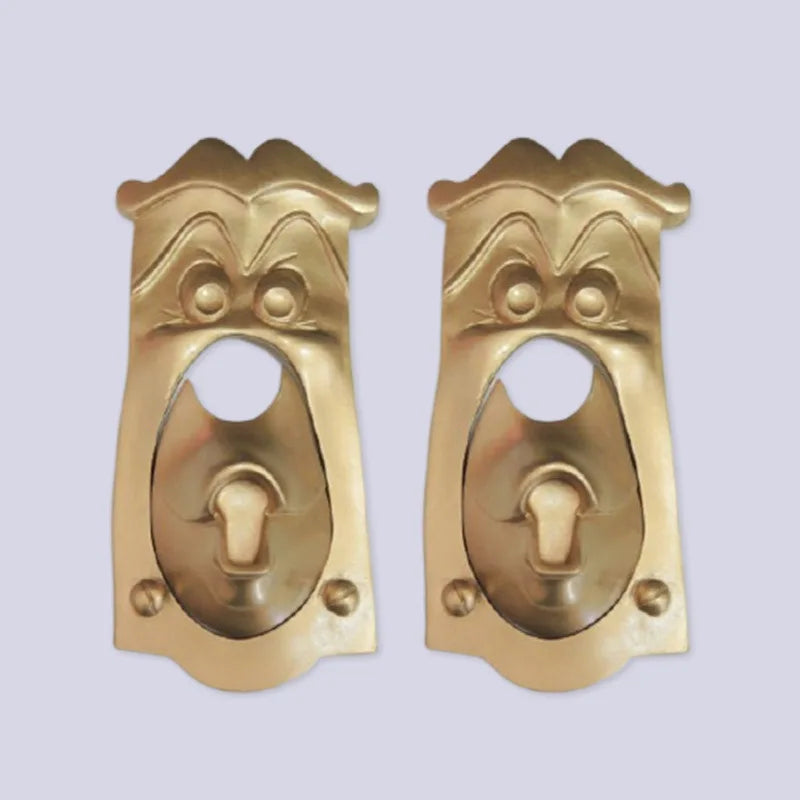 Magic Door Lock Handle Decorations Resin Cartoon Style Home Decor Irregular Shape  Resin Mural Art for Door Handles