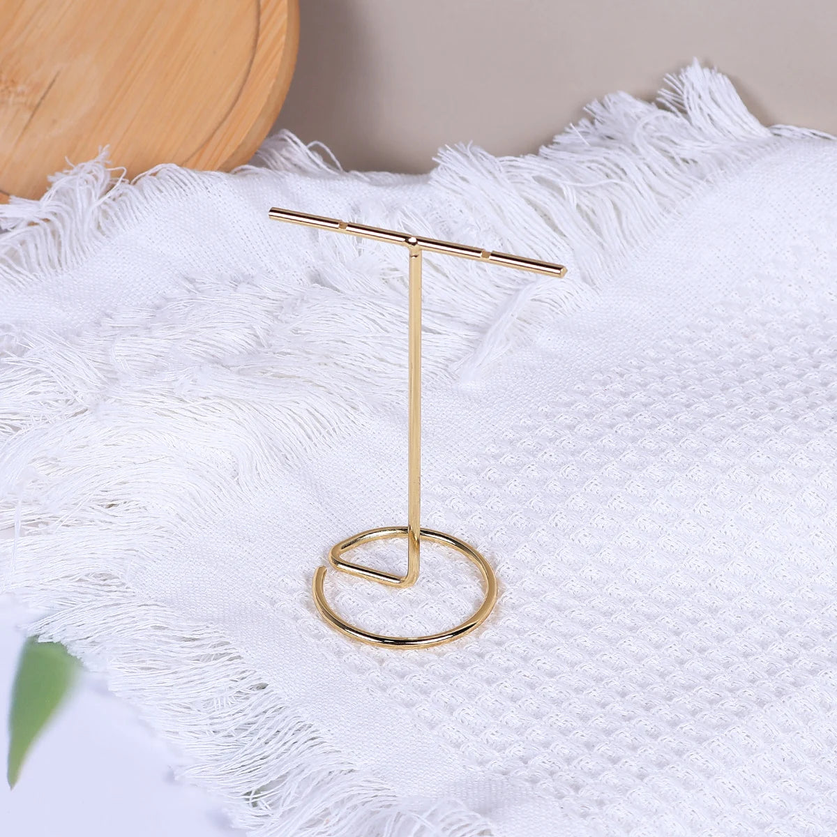 Wood & Metal Jewelry Display Stand Bracelet Earring Rack