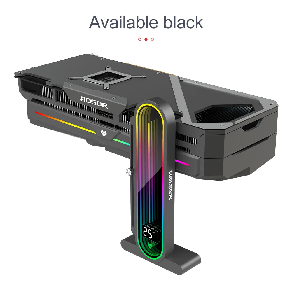 Graphics Card GPU Brace 5V 3Pin ARGB Adjustable Video Card Bracket Stand GPU Support Bracket GPU Water Cooling Kit Support Stand