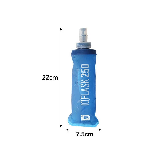 250ML/500ML Water Bottle Folding Soft Flask Sport Water Bottle Water Bag Collapsible Water Bottle Running Camping Hiking
