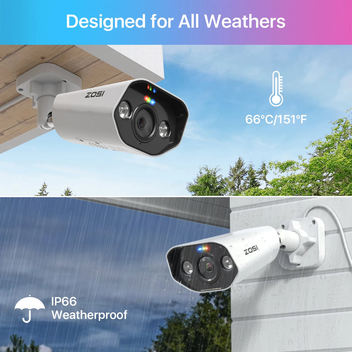 4K PoE IP Security Camera 8MP – Color Night Vision, 2-Way Audio