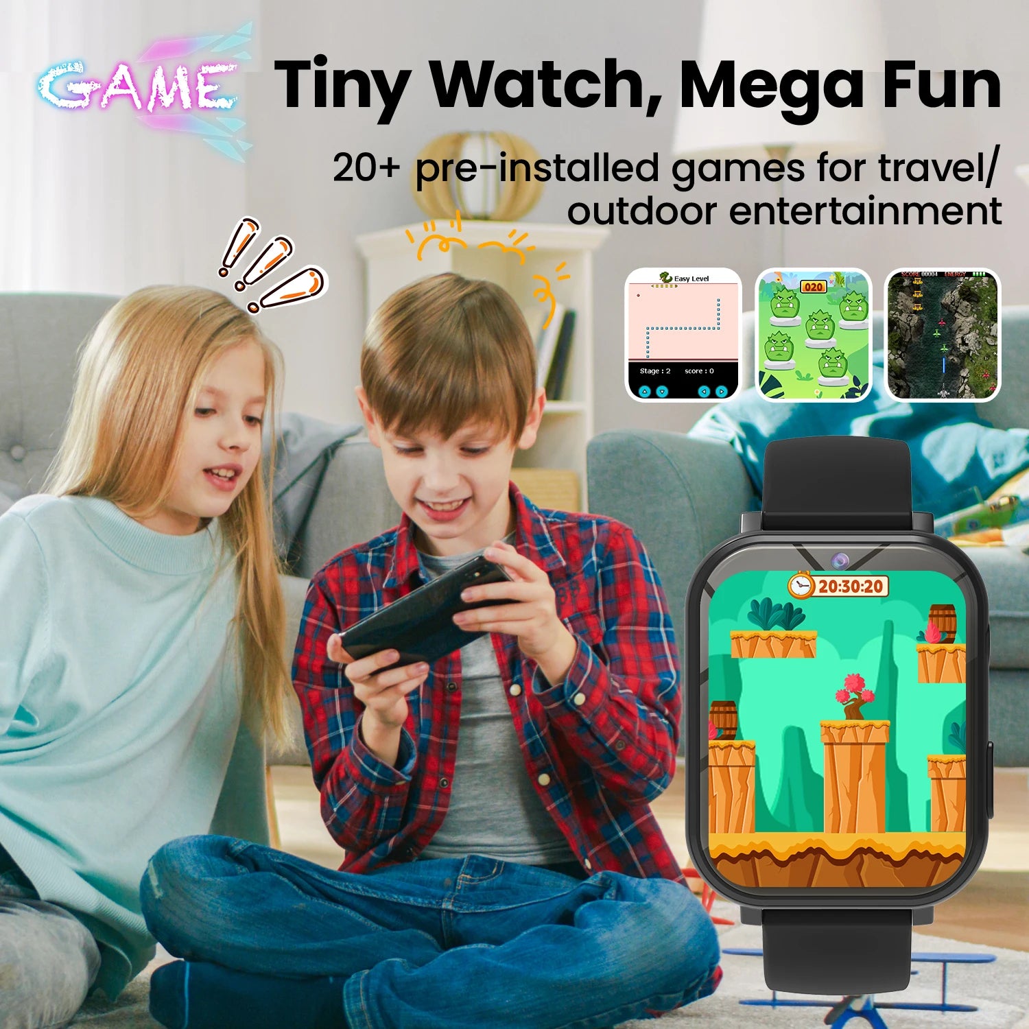 Kids Smart Watch with Camera for Boys Girls Age 4-12 Educational Game Watch Pedometer Alarm Flashlight Birthday Gifts Funny Toy