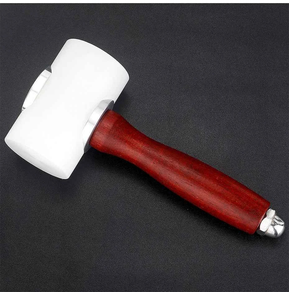 Leather DIY Carving Hammer Leathercraft Mallet Leather Work Sew Cowhide Rawhide Mallet Rubber Mallet for Flooring, Woodworking