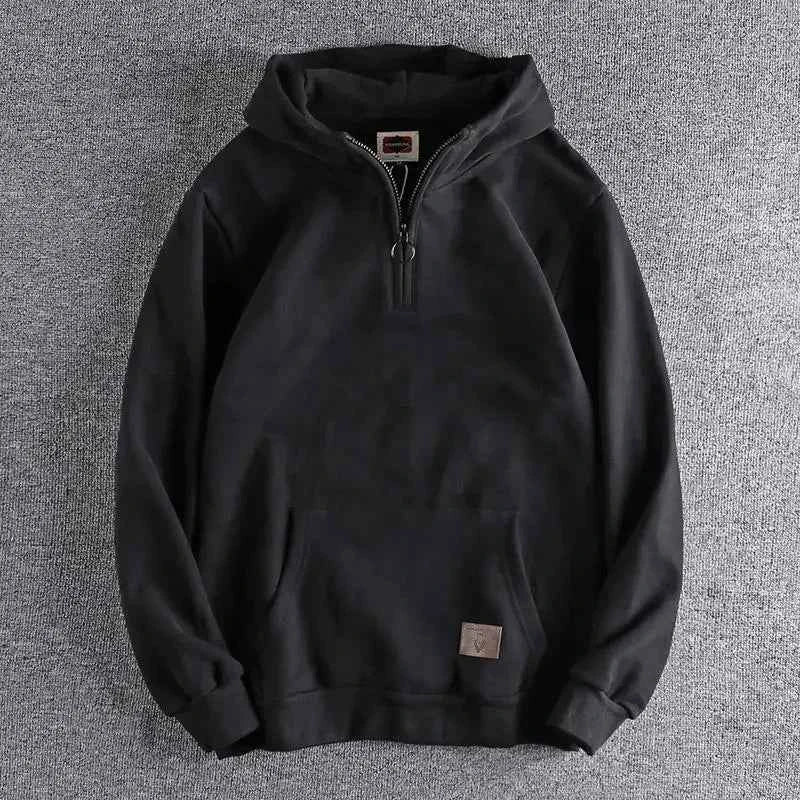 Loose Male Hoodie Solid Autumn Emo Luxury Designer Aesthetic Simple Y2k Vintage Men's Hooded Sweatshirt High Quality Cotton Warm