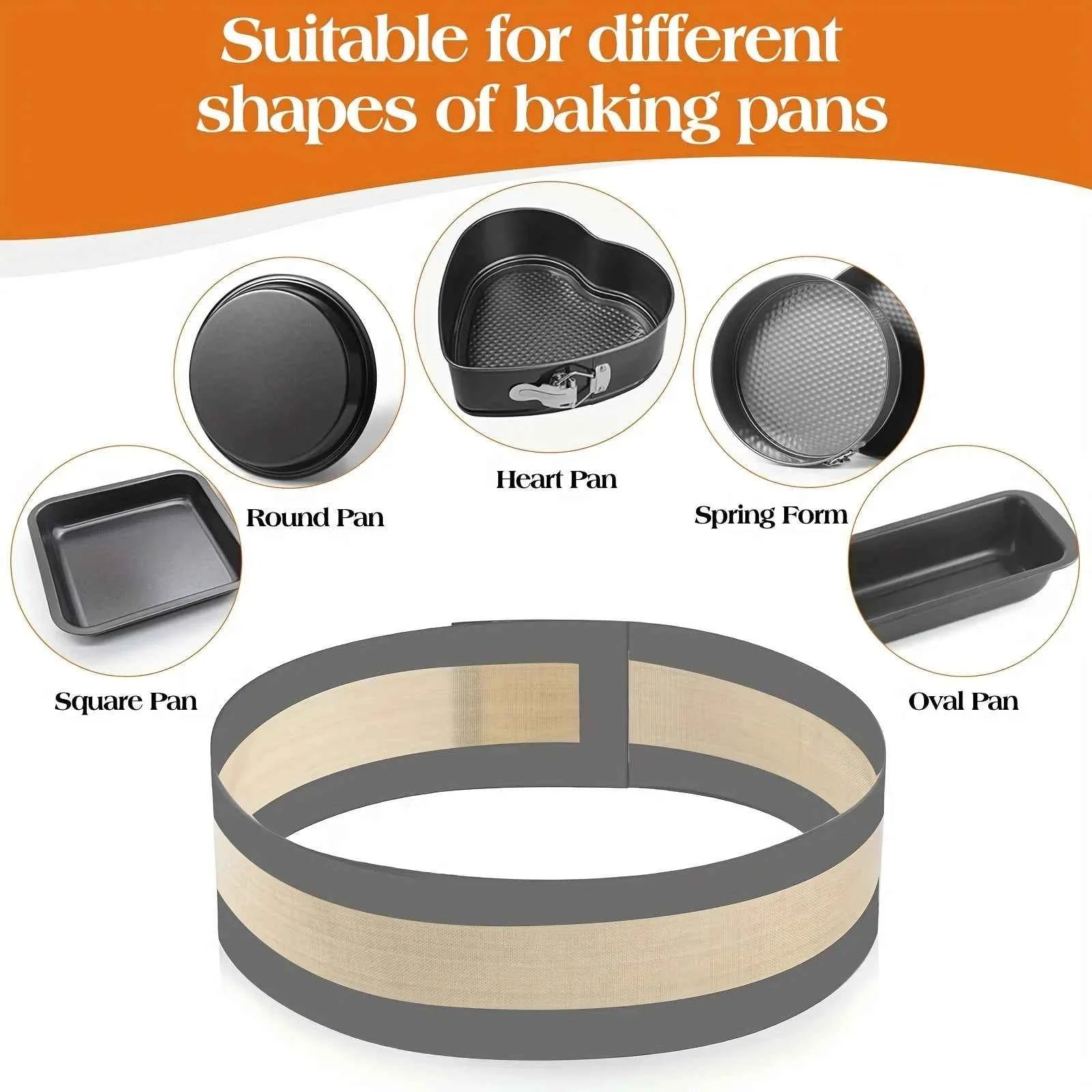 Silicone Baking Pad Suitable for Springform Flat Bottom, Preventing Cake From Sticking To The Bottom and Sides, Easy To Clean
