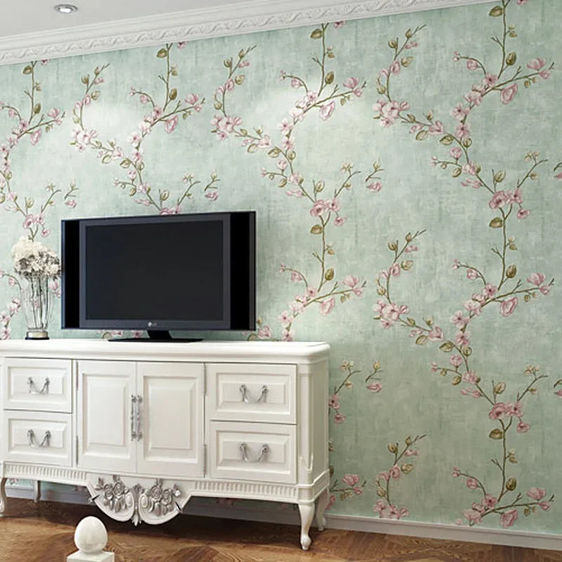 Home Improvement Wall Painting Wallpaper Contact Paper Bedroom Living Room 3D Floral Wall Papers home decor papel de parede