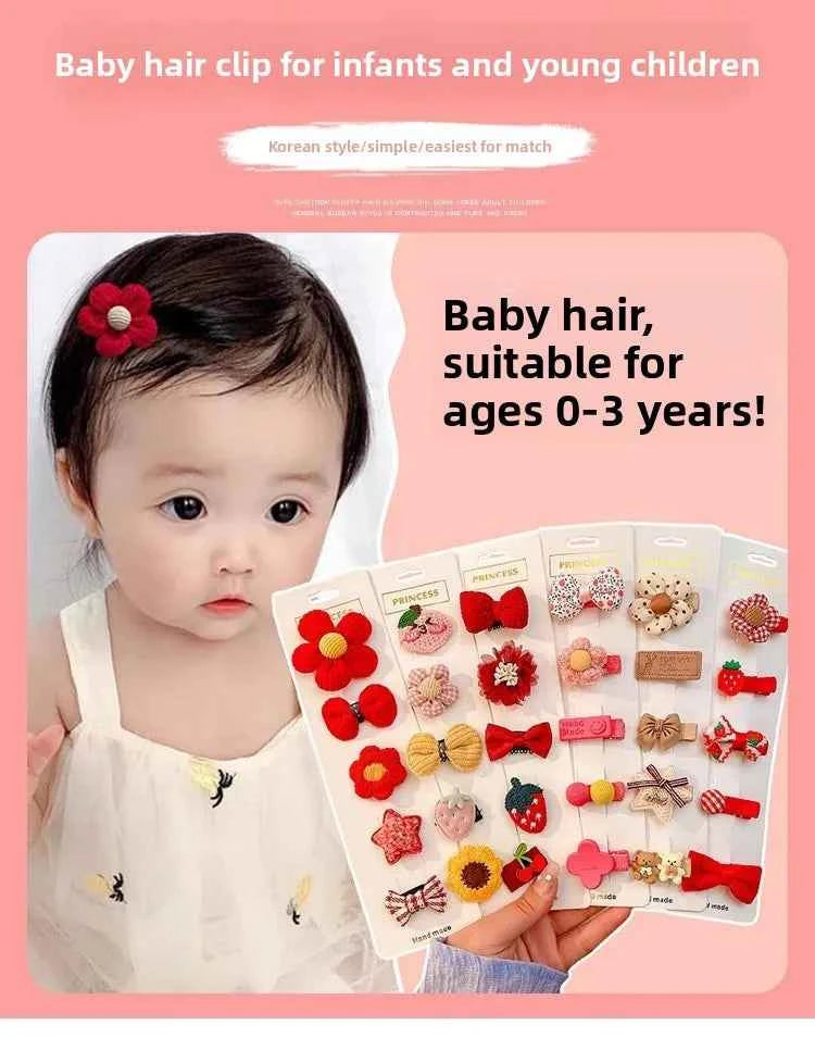 Cute Baby Hair Clip Baby Does Not Hurt Hair Clip Children's Hair Accessories Girls Side Bangs Hair Clip Headdress.