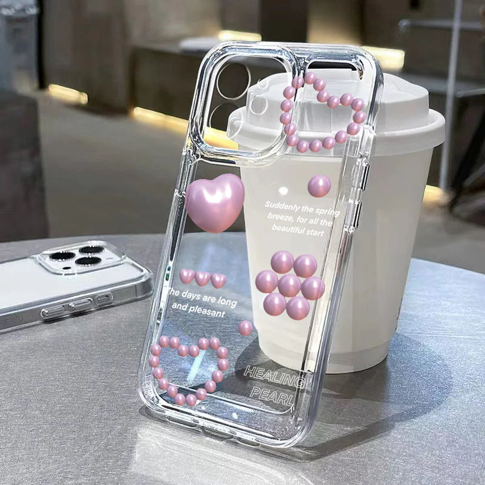 Cute Bow Cherry Phone Case For iPhone 16 Pro Case iPhone 15 13 17 11 12 14 Pro Max 16E XR XS 7 8 Plus SE Shockproof Clear Cover