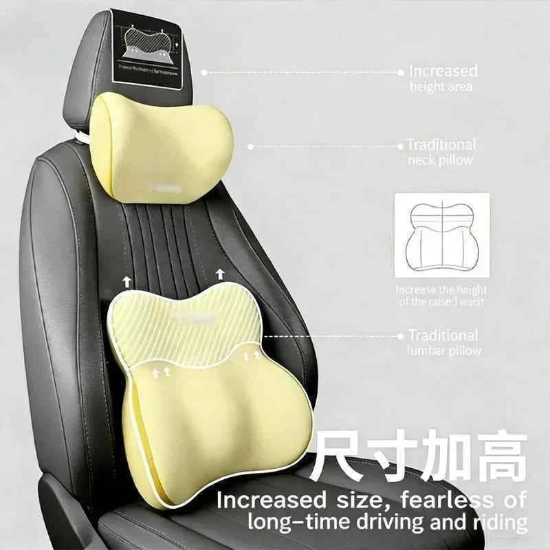 Car Headrest Neck Pillow, Car Waist Support, Memory Cotton, Four Seasons Universal Car Pillow car accessories