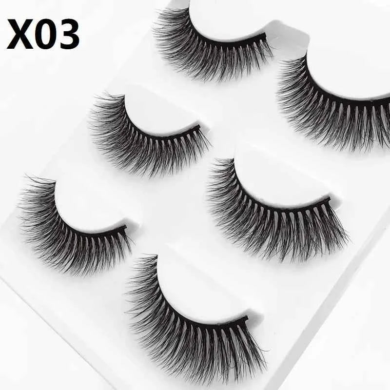 SHIDISHANGPIN 3 pairs 27 styles 3D Faux Mink Hair Soft False Eyelashes Fluffy Wispy Thick Fake Lash Handmade Eyelash Eye Makeup