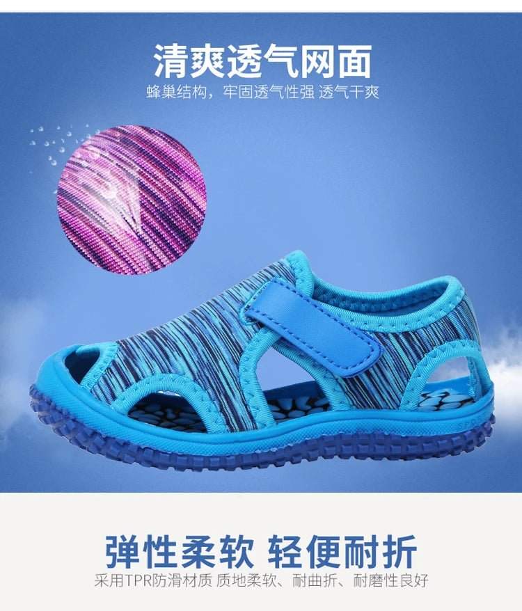 Children Sandals for Boys and Girls, Summer Toe-cap Sports Sandals, Beach Shoes