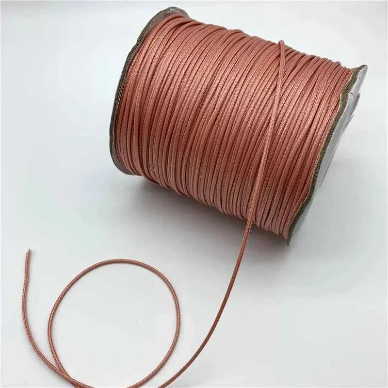 0.5mm 0.8mm 1mm 1.5mm 2mm Black Waxed Cotton Cord Waxed Thread Cord String Strap Necklace Rope For Jewelry Making