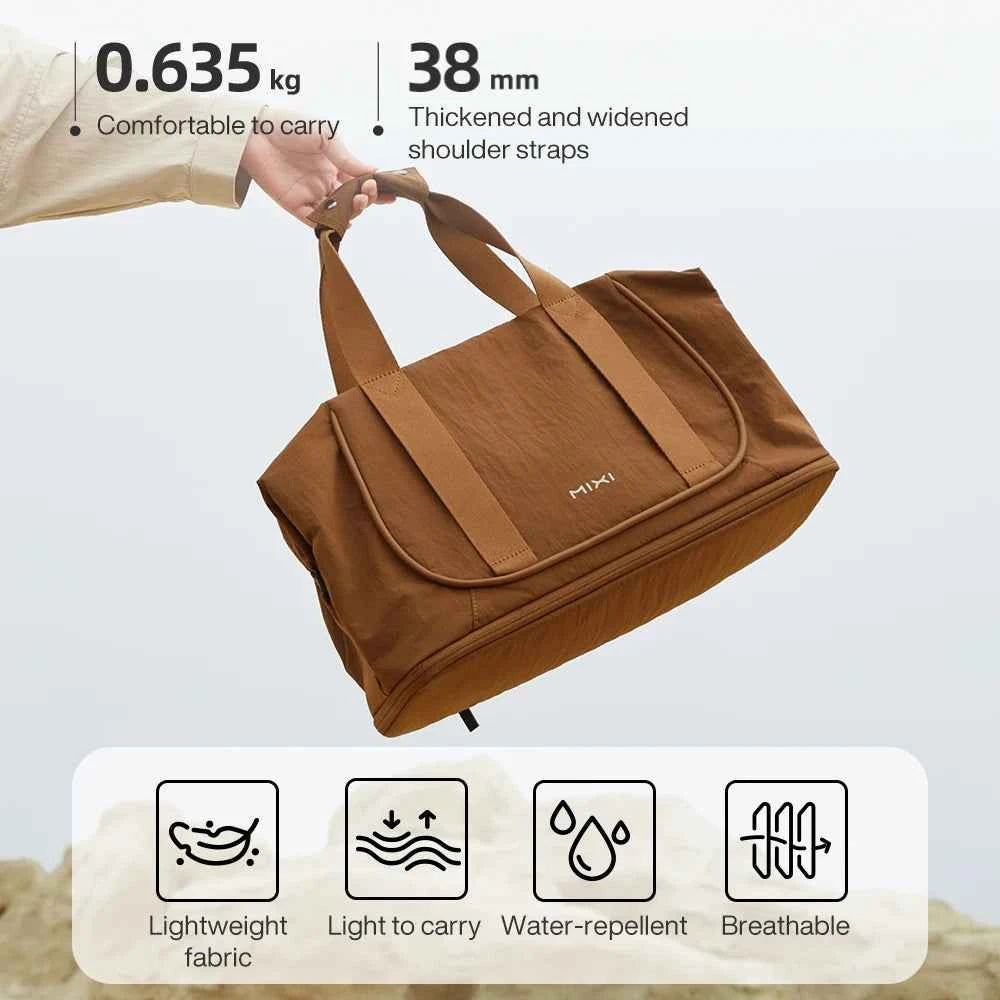 Mixi Travel Bags Women Large Size Capacity Sports Fitness Storage Bag Foldable Duffle Suit Bag For Shoulder Bag Handbag M3020