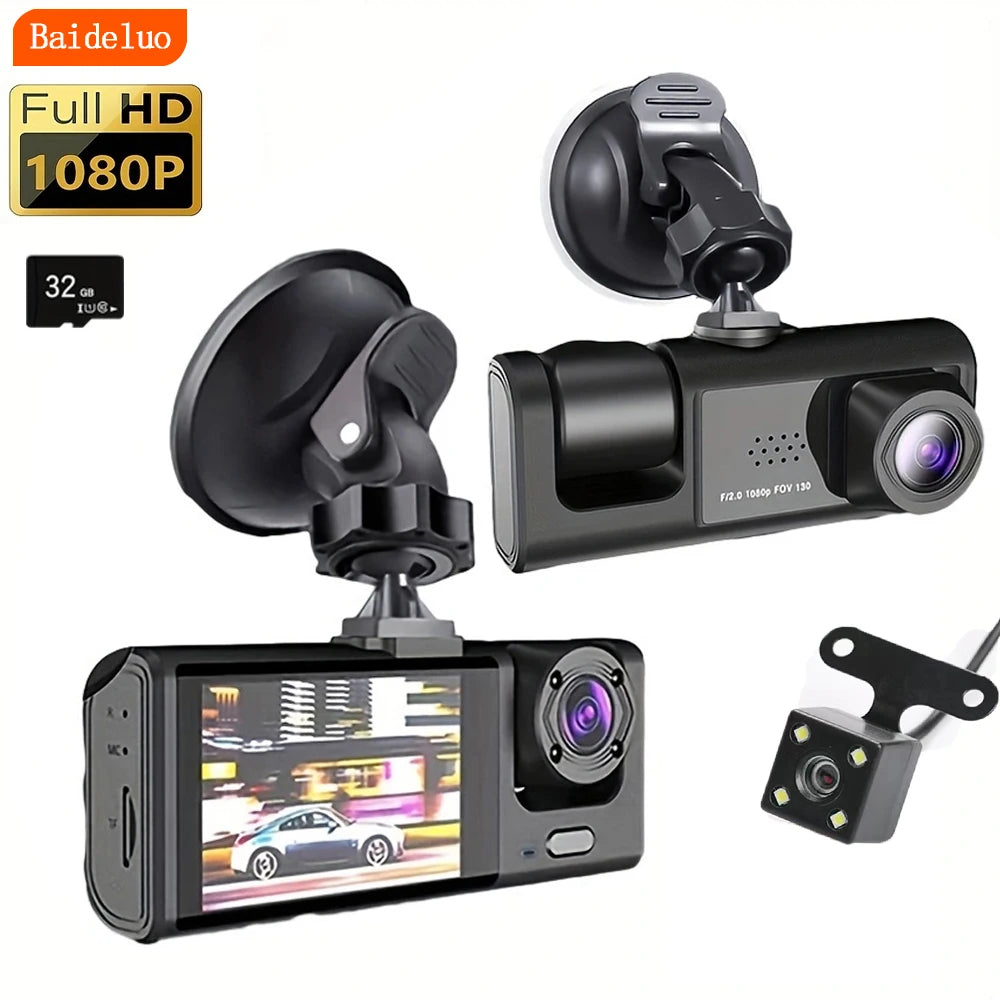 1080P Dual Lens Car Dash Cam – Front and Cabin Recording