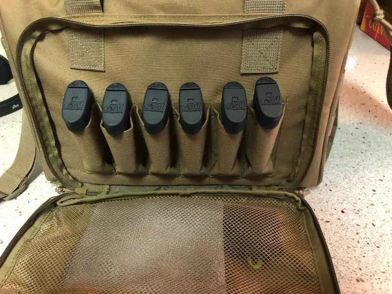 Gun Range Storage Bag Molle System Outdoor Hunting Accessory Nylon Gun Tactical Case Bags Pistol Tool Shoulder Pack Sniper Black