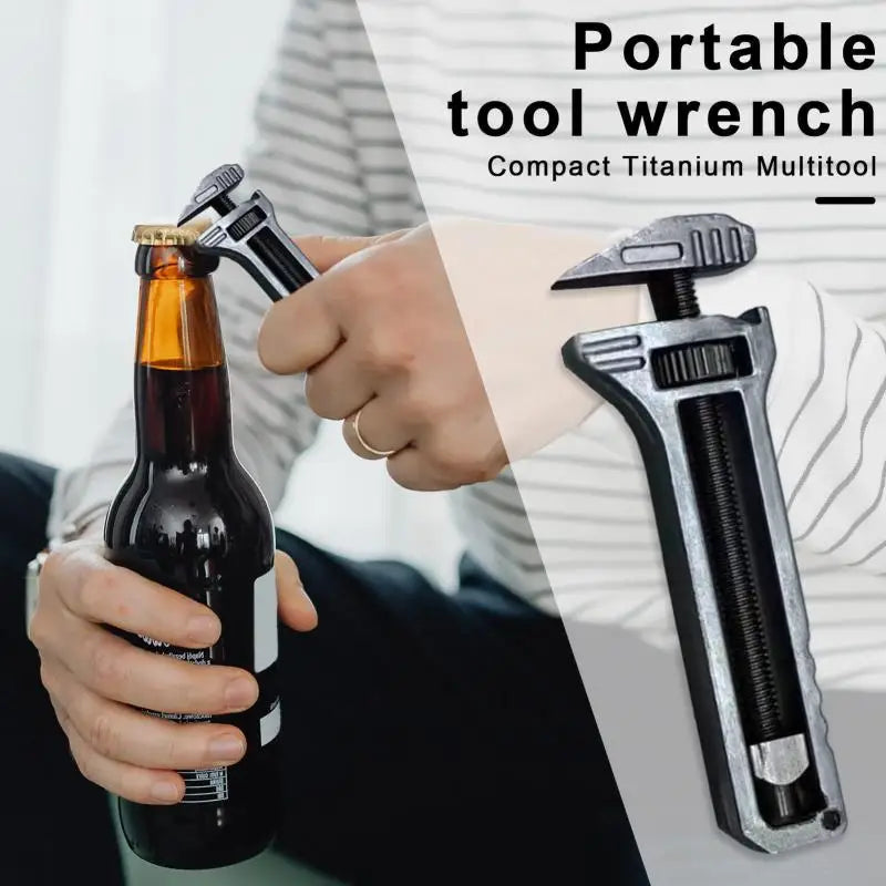 Advanced Outdoor Small Tools: Portable Mini Wrench & Multitool; Lightweight Titanium Alloy Mini Wrench and Multitool